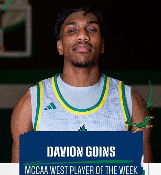 Davion Goins is Western Conference Player of the Week
