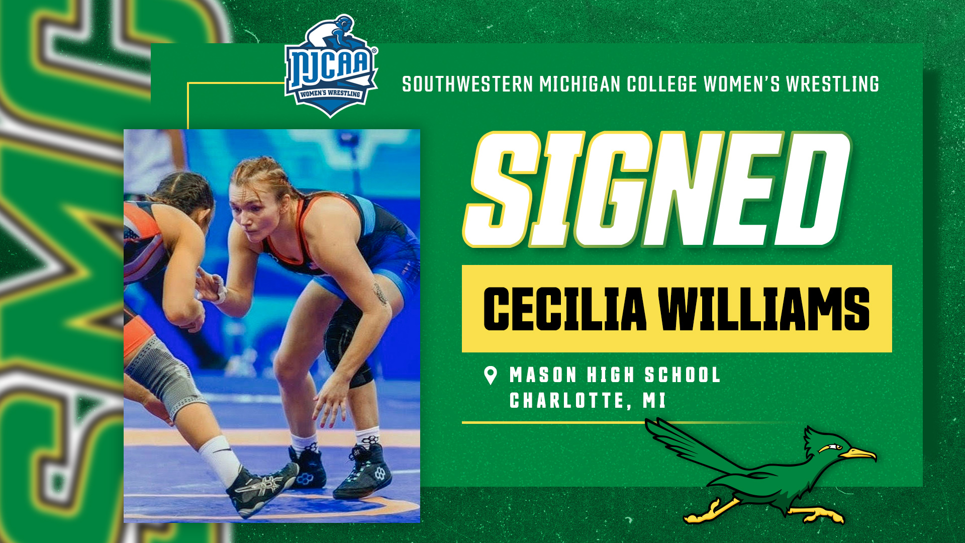 Cecilia Williams to Wrestle for SMC